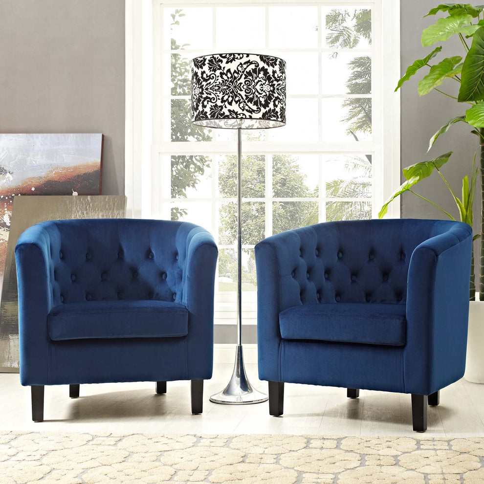 Modway Prospect 2 Piece Performance Velvet Armchair Set - EEI-3153 | Armchairs | Modishstore - 6