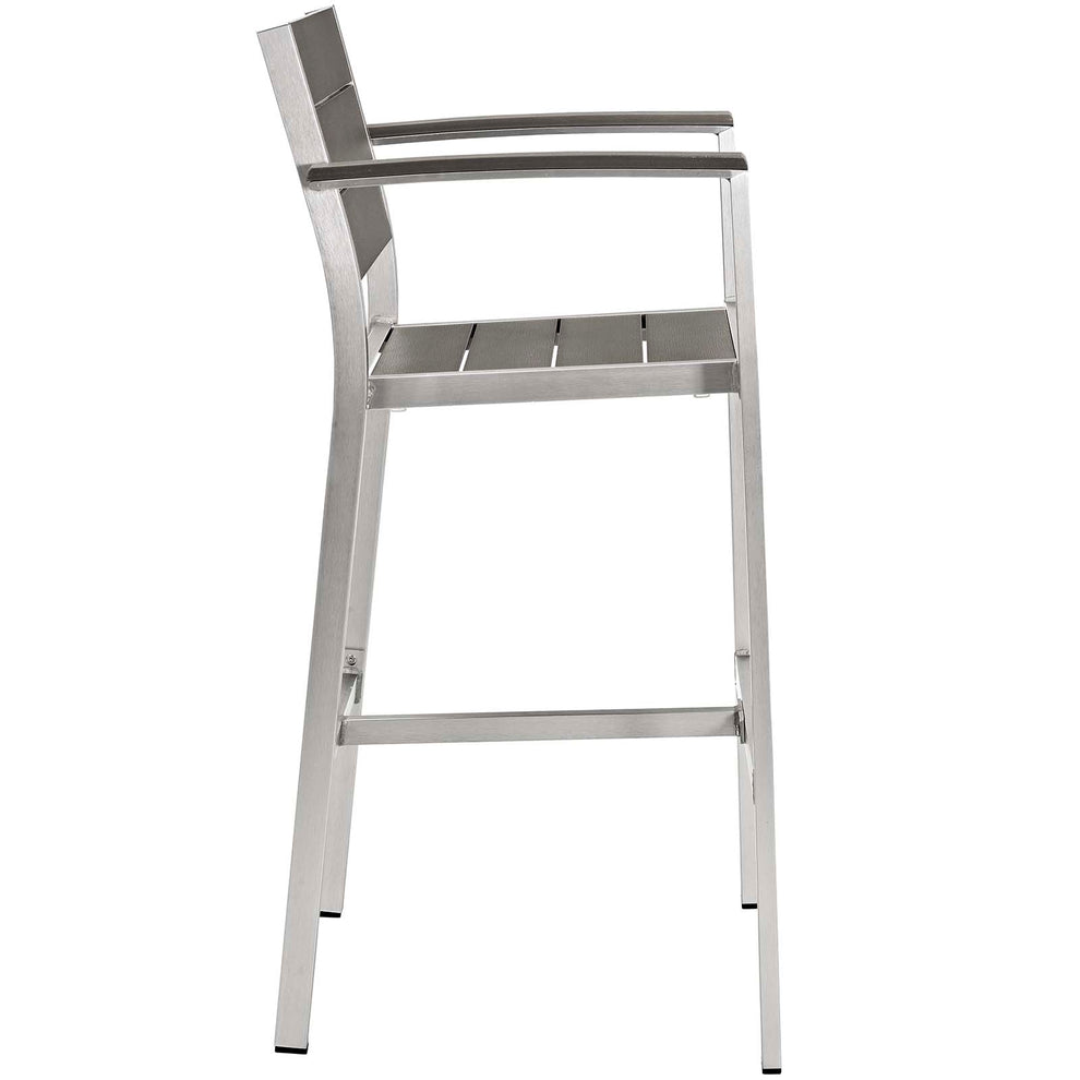 Modway Shore Bar Stool Outdoor Patio Aluminum Set of 2 - EEI-3155 | Bar Stools | Modishstore - 3