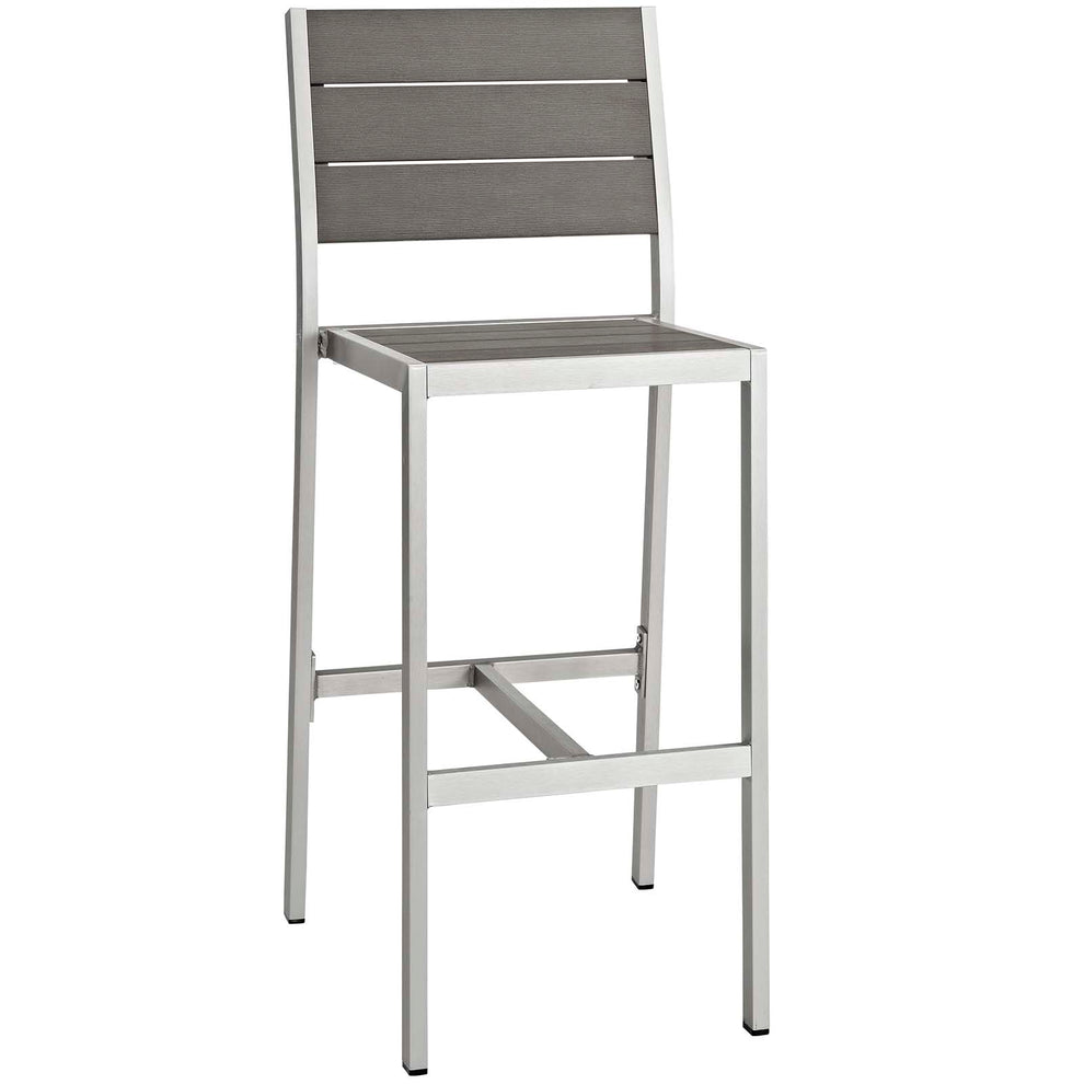 Modway Shore 3 Piece Outdoor Patio Aluminum Outdoor Pub Set - EEI-3158 | Bar Stools & Table | Modishstore - 5