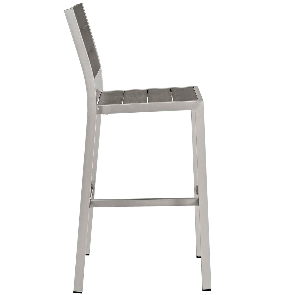 Modway Shore 3 Piece Outdoor Patio Aluminum Outdoor Pub Set - EEI-3158 | Bar Stools & Table | Modishstore - 6