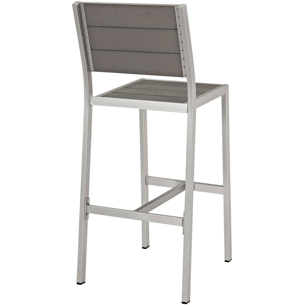 Modway Shore 3 Piece Outdoor Patio Aluminum Outdoor Pub Set - EEI-3158 | Bar Stools & Table | Modishstore - 7