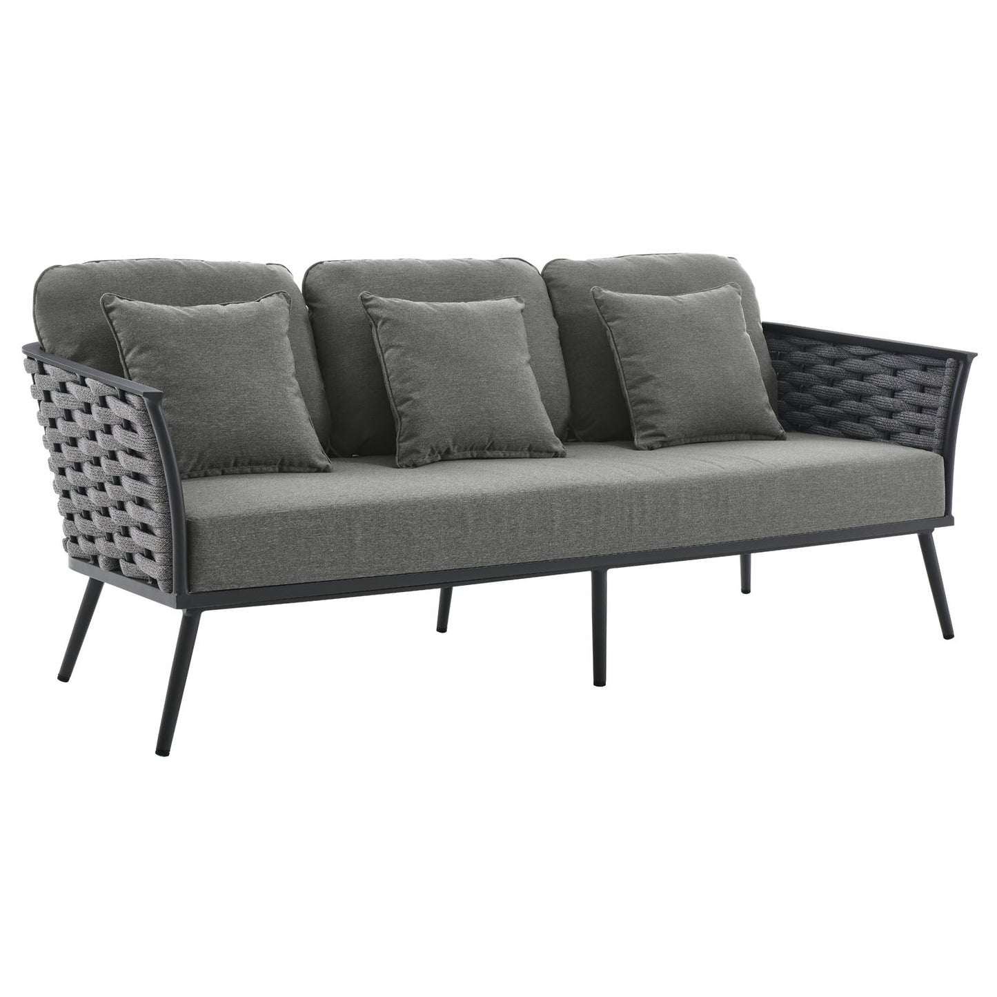 Modway Stance 6 Piece Outdoor Patio Aluminum Sectional Sofa Set - EEI-3159 | Outdoor Sofas, Loveseats & Sectionals | Modishstore - 31
