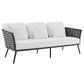 Modway Stance 6 Piece Outdoor Patio Aluminum Sectional Sofa Set | Outdoor Sofas, Loveseats & Sectionals | Modishstore-24