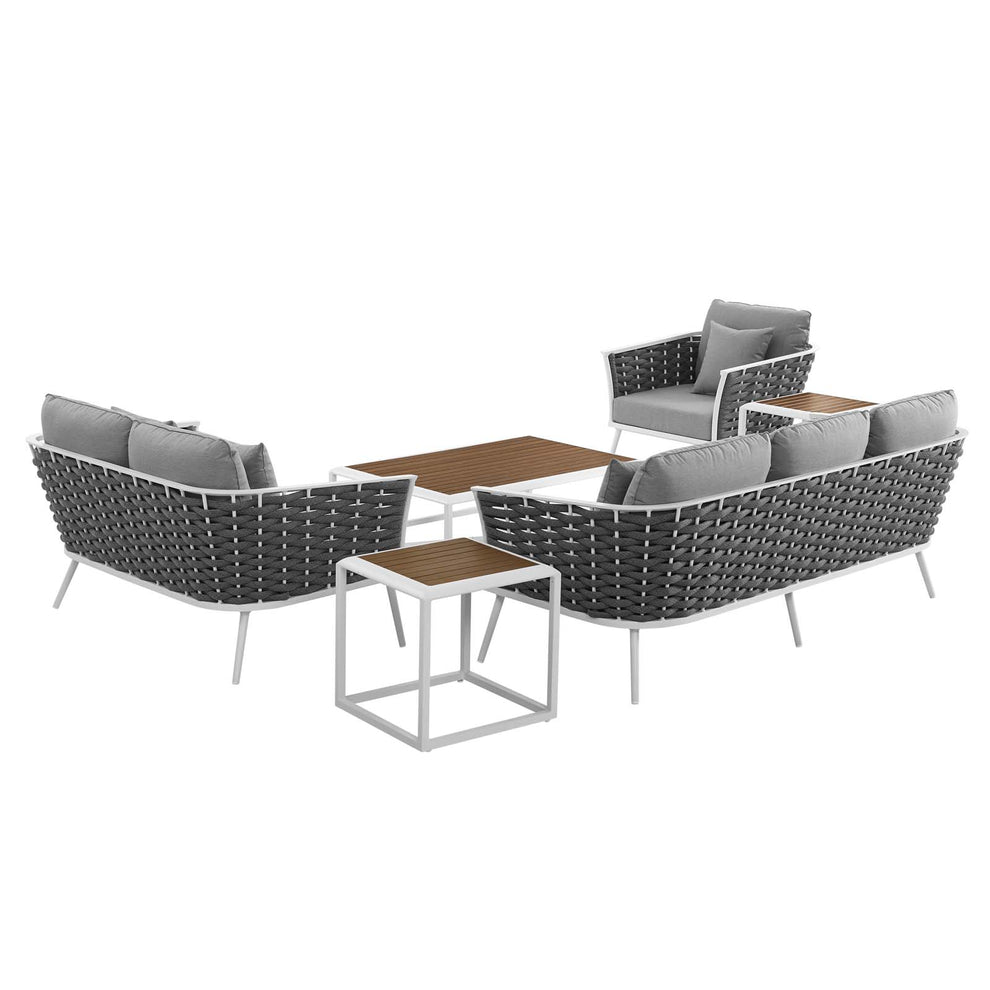 Modway Stance 6 Piece Outdoor Patio Aluminum Sectional Sofa Set - EEI-3159 | Outdoor Sofas, Loveseats & Sectionals | Modishstore - 2