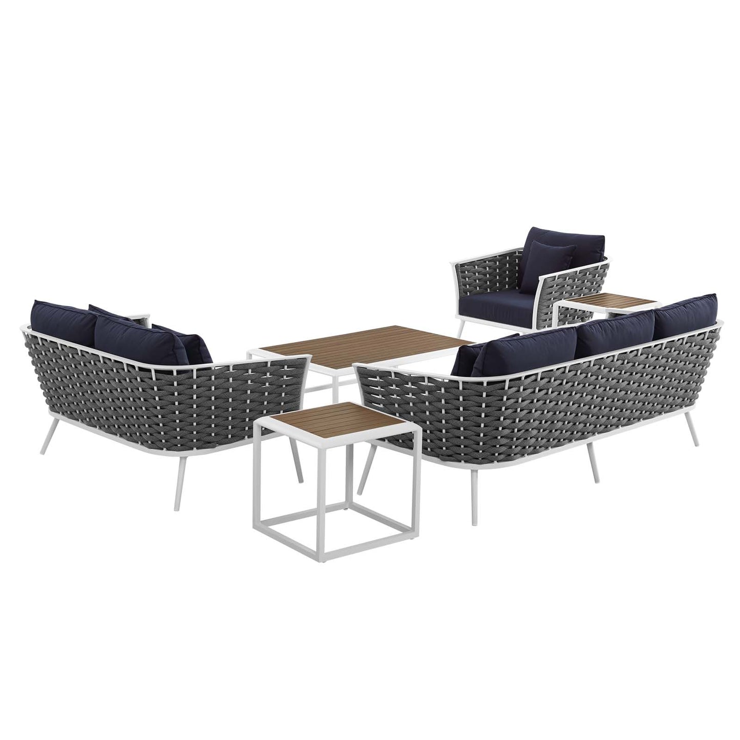 Modway Stance 6 Piece Outdoor Patio Aluminum Sectional Sofa Set - EEI-3159 | Outdoor Sofas, Loveseats & Sectionals | Modishstore - 18