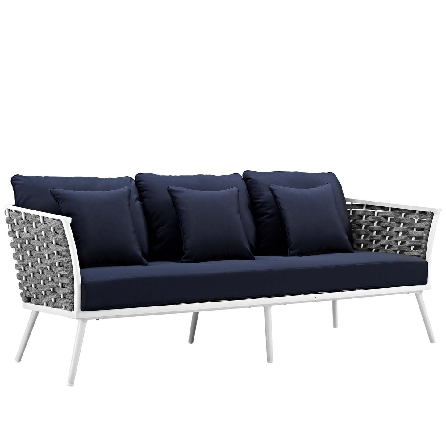 Modway Stance 6 Piece Outdoor Patio Aluminum Sectional Sofa Set - EEI-3159 | Outdoor Sofas, Loveseats & Sectionals | Modishstore - 13
