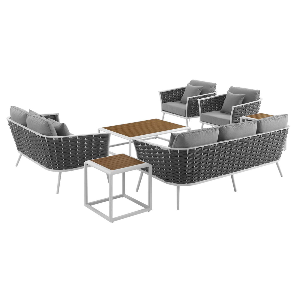 Modway Stance 7 Piece Outdoor Patio Aluminum Sectional Sofa Set - EEI-3160 | Outdoor Sofas, Loveseats & Sectionals | Modishstore - 2