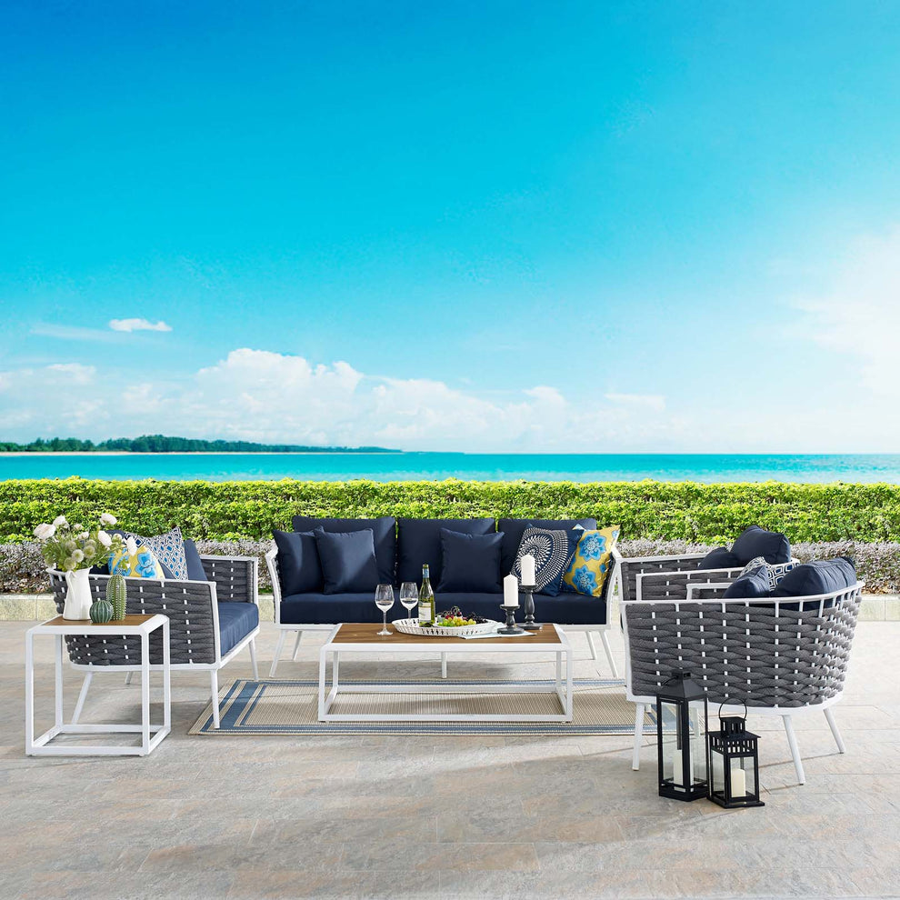 Modway Stance 7 Piece Outdoor Patio Aluminum Sectional Sofa Set - EEI-3160 | Outdoor Sofas, Loveseats & Sectionals | Modishstore - 11