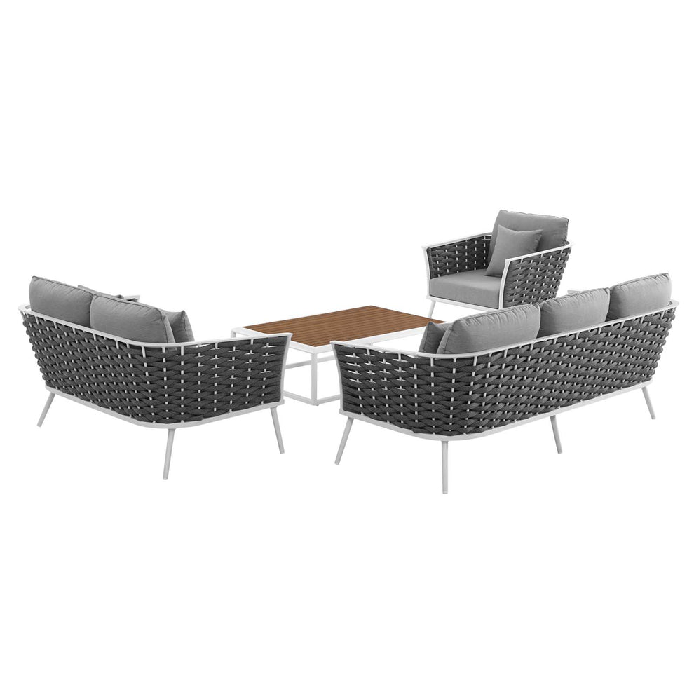 Modway Stance 4 Piece Outdoor Patio Aluminum Sectional Sofa Set-EEI-3161 - EEI-3161 | Outdoor Sofas, Loveseats & Sectionals | Modishstore - 22
