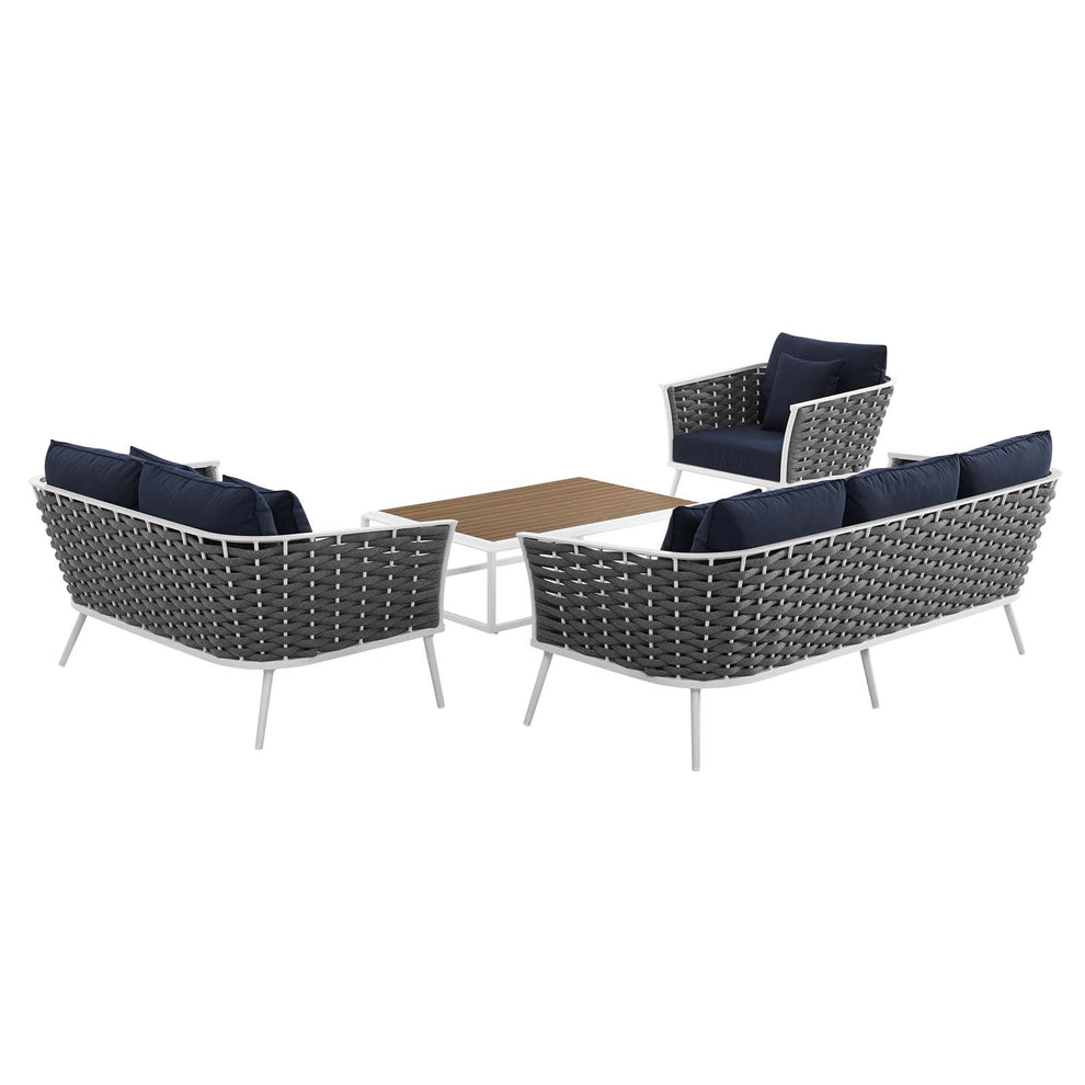 Modway Stance 4 Piece Outdoor Patio Aluminum Sectional Sofa Set-EEI-3161 - EEI-3161 | Outdoor Sofas, Loveseats & Sectionals | Modishstore - 32