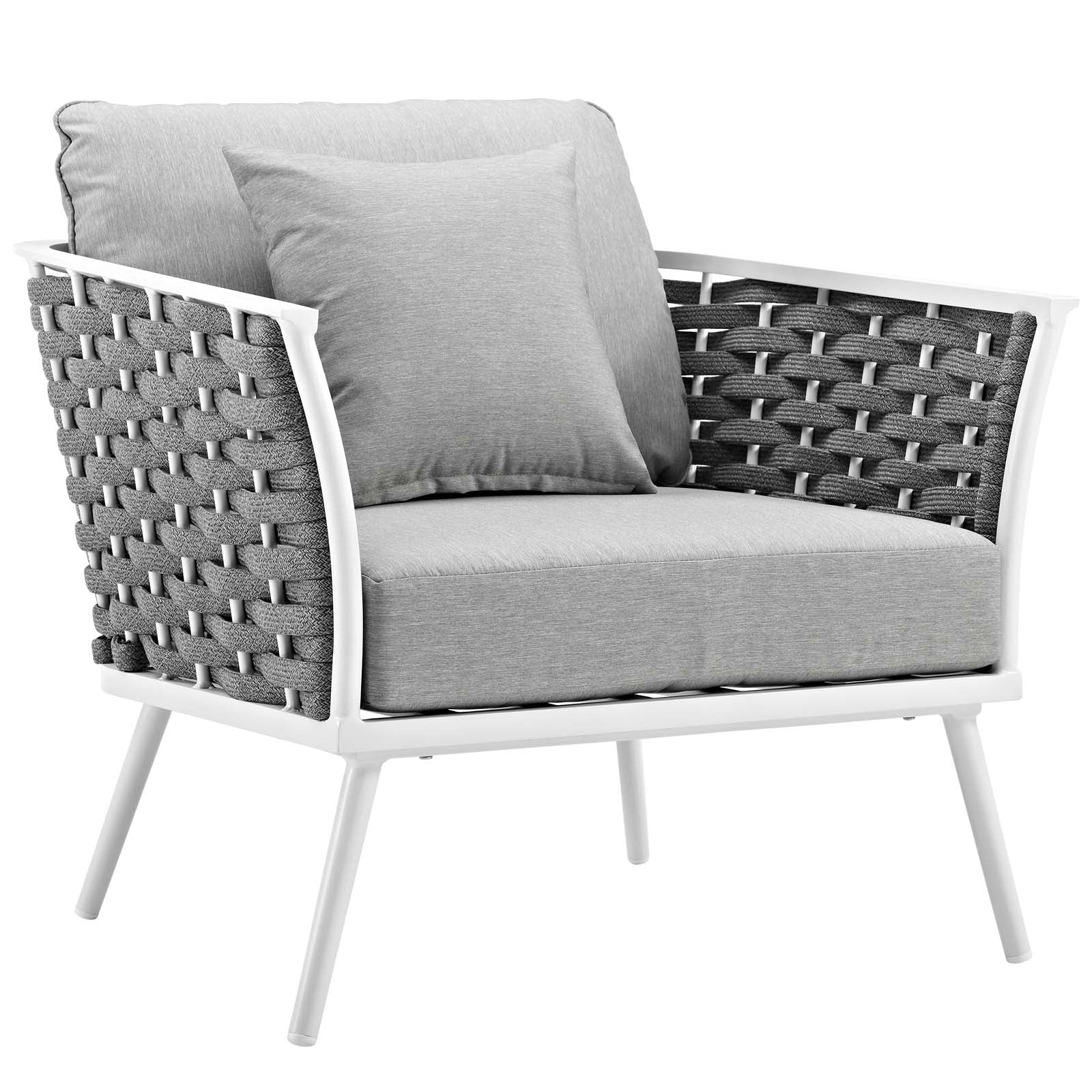 Modway Stance Armchair Outdoor Patio Aluminum Set of 2 | Armchairs | Modishstore-5