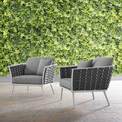 Modway Stance Armchair Outdoor Patio Aluminum Set of 2 - EEI-3162