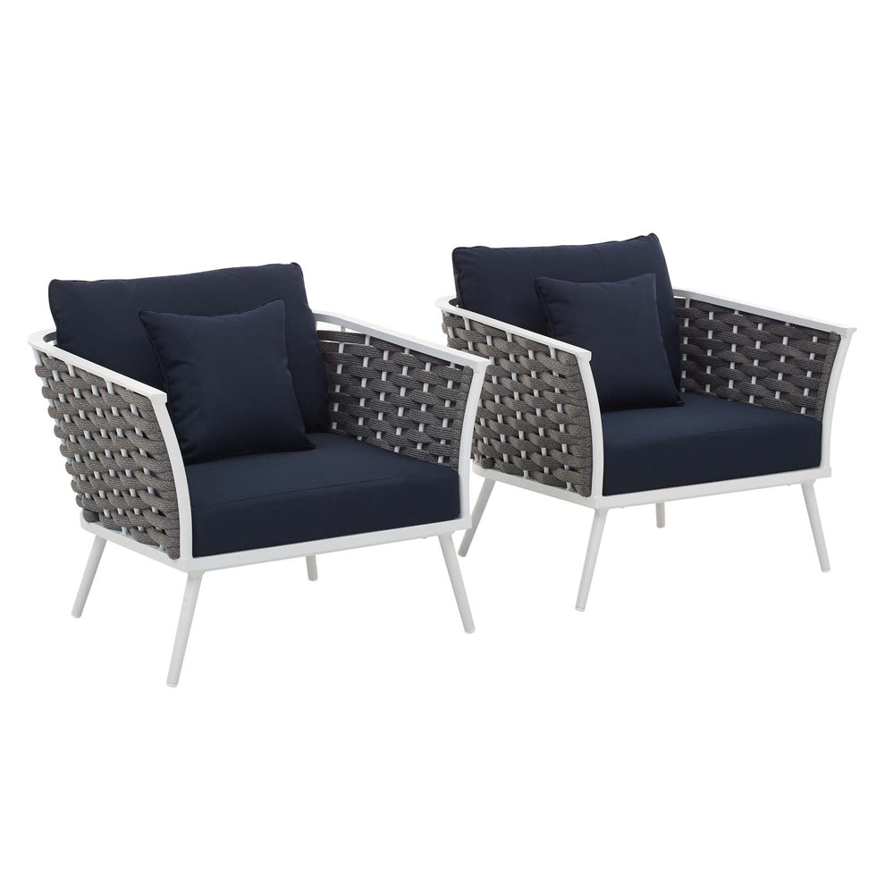 Modway Stance Armchair Outdoor Patio Aluminum Set of 2 - EEI-3162 | Armchairs | Modishstore - 9