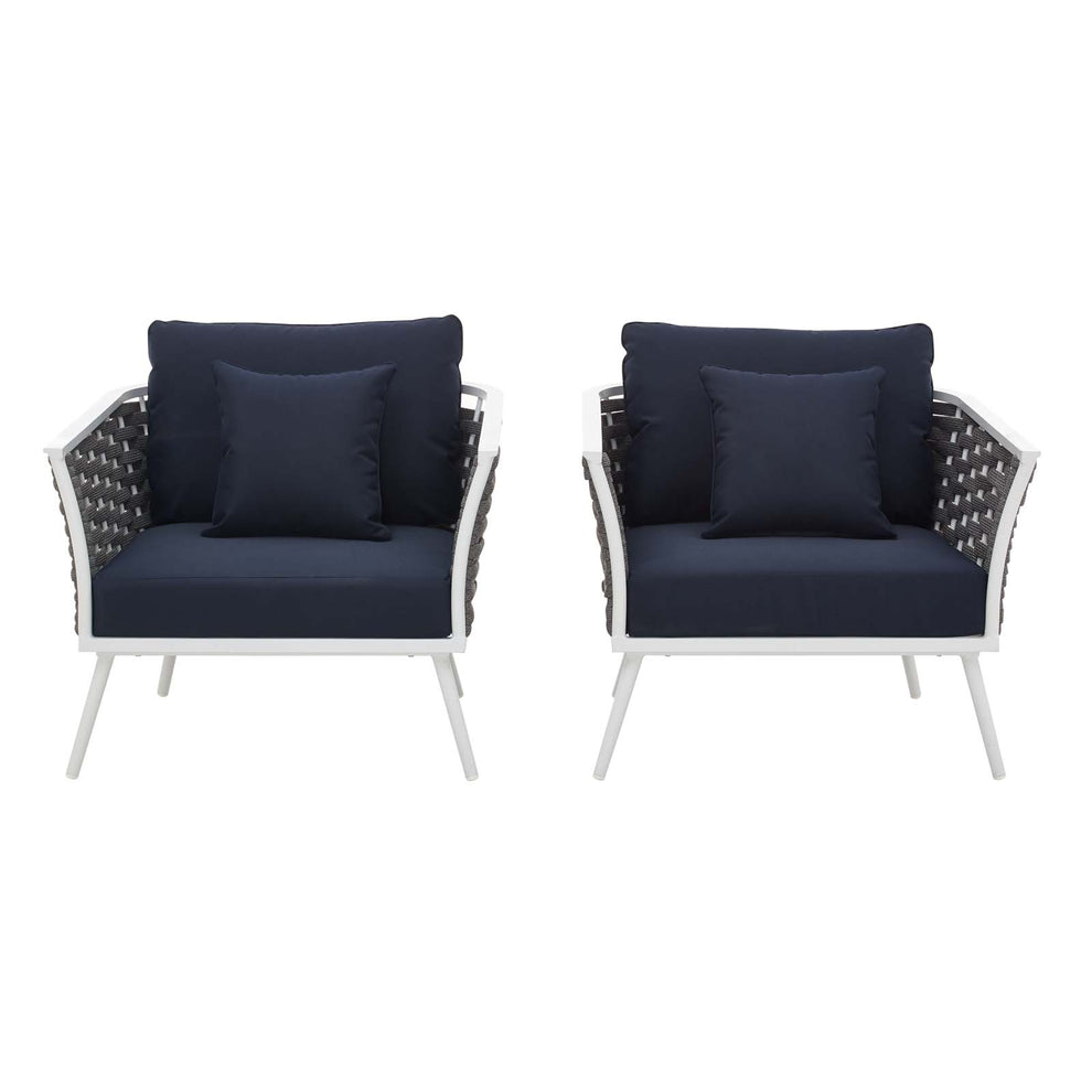 Modway Stance Armchair Outdoor Patio Aluminum Set of 2 - EEI-3162 | Armchairs | Modishstore - 8