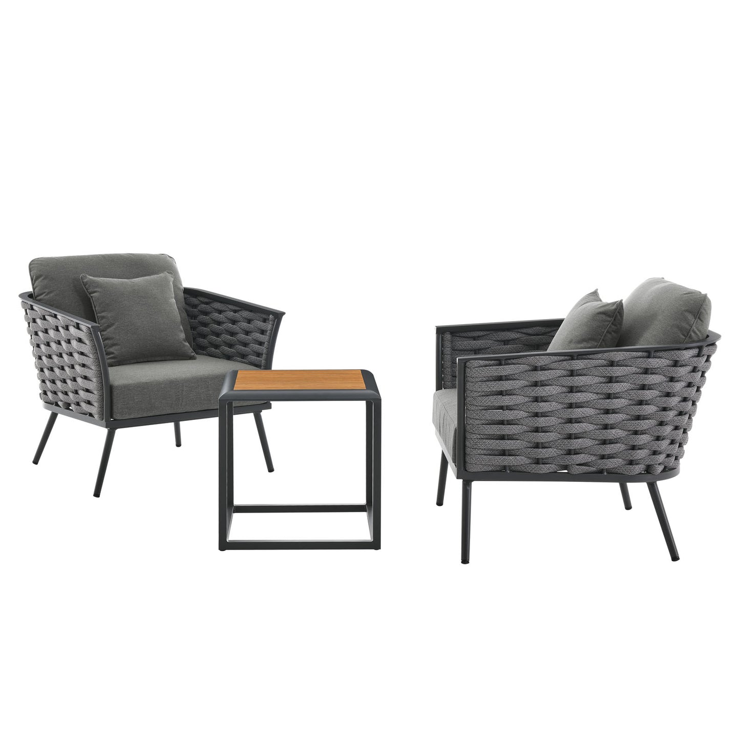 Modway Stance 3 Piece Outdoor Patio Aluminum Sectional Sofa Set - EEI-3163 | Outdoor Sofas, Loveseats & Sectionals | Modishstore - 19