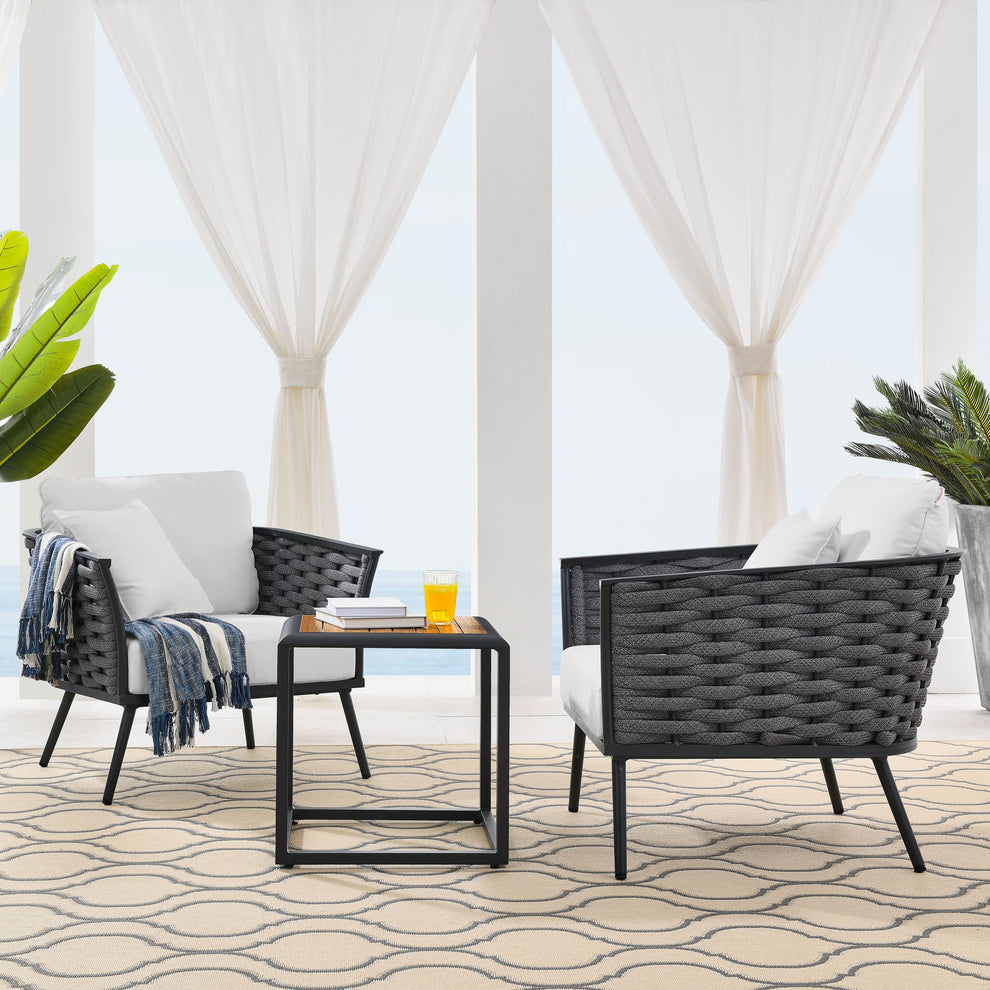 Modway Stance 3 Piece Outdoor Patio Aluminum Sectional Sofa Set - EEI-3163 | Outdoor Sofas, Loveseats & Sectionals | Modishstore - 26