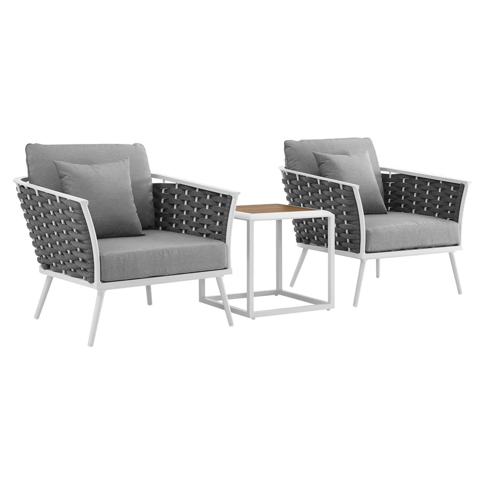 Modway Stance 3 Piece Outdoor Patio Aluminum Sectional Sofa Set - EEI-3163 | Outdoor Sofas, Loveseats & Sectionals | Modishstore - 5