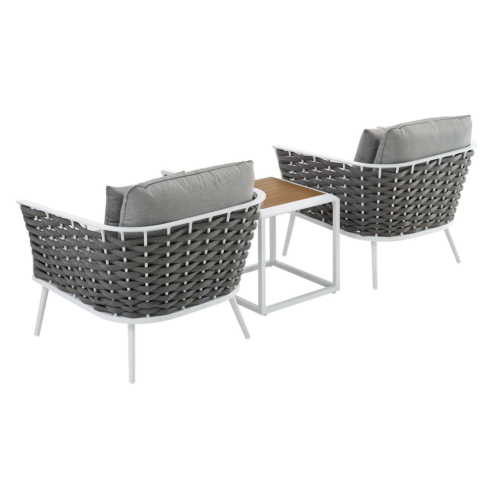 Modway Stance 3 Piece Outdoor Patio Aluminum Sectional Sofa Set - EEI-3163 | Outdoor Sofas, Loveseats & Sectionals | Modishstore - 3