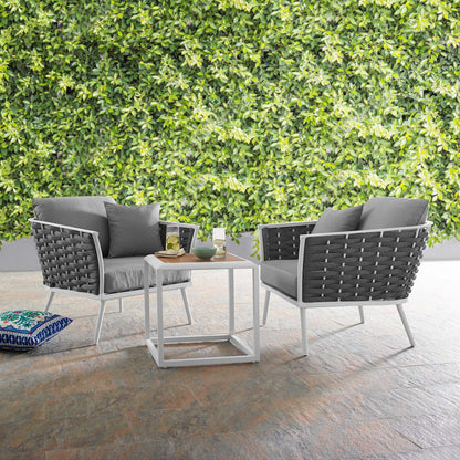 Modway Stance 3 Piece Outdoor Patio Aluminum Sectional Sofa Set - EEI-3163 | Outdoor Sofas, Loveseats & Sectionals | Modishstore - 1