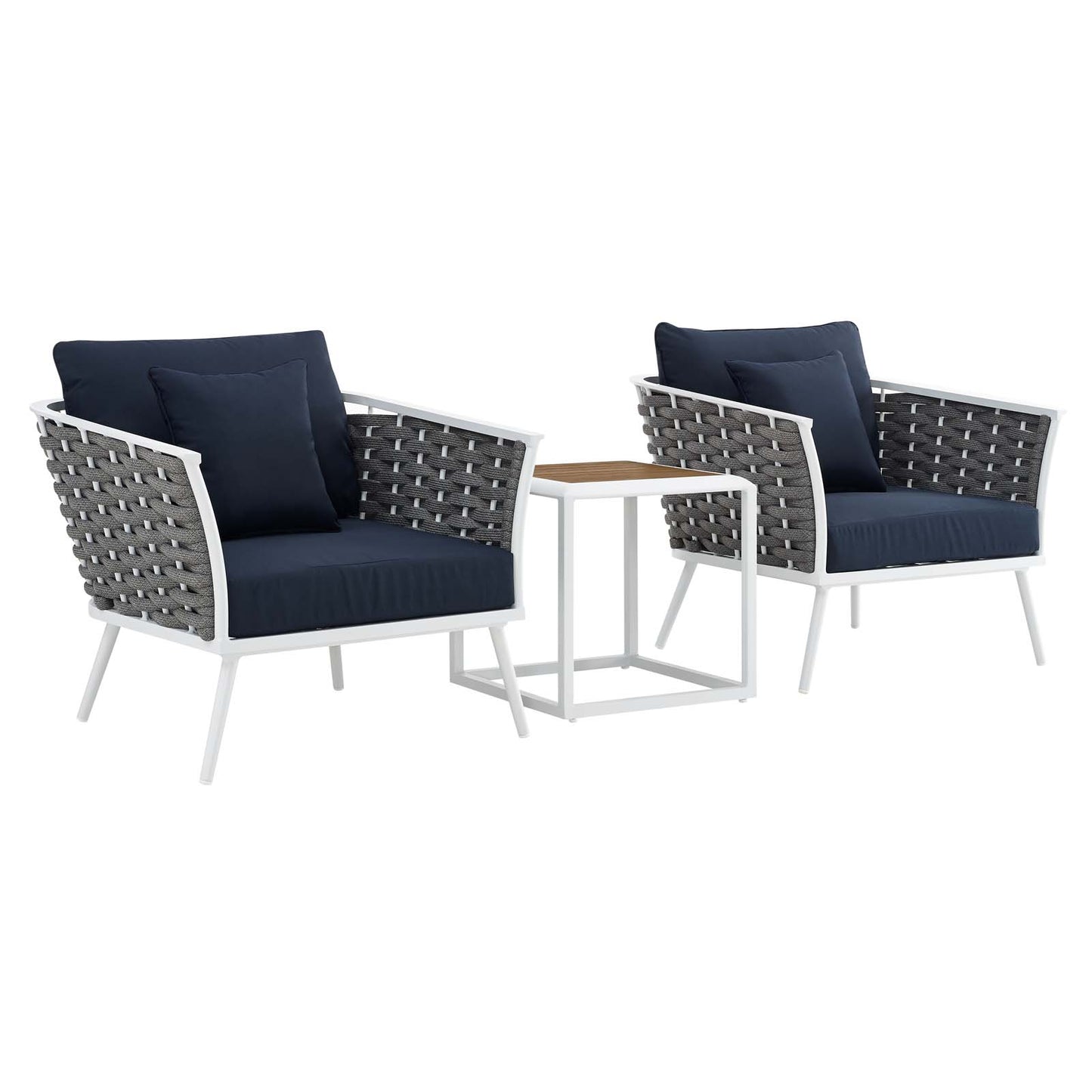 Modway Stance 3 Piece Outdoor Patio Aluminum Sectional Sofa Set - EEI-3163 | Outdoor Sofas, Loveseats & Sectionals | Modishstore - 16