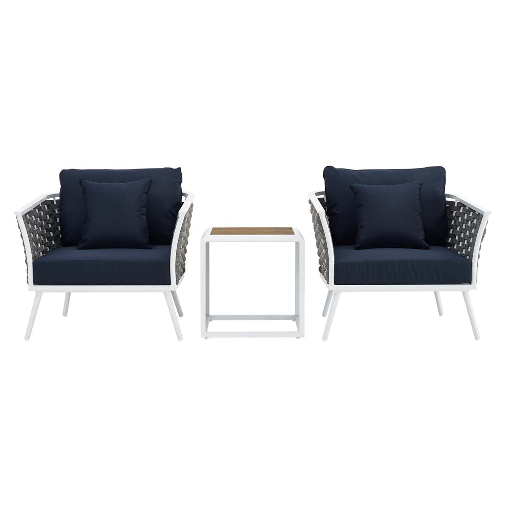 Modway Stance 3 Piece Outdoor Patio Aluminum Sectional Sofa Set - EEI-3163 | Outdoor Sofas, Loveseats & Sectionals | Modishstore - 8