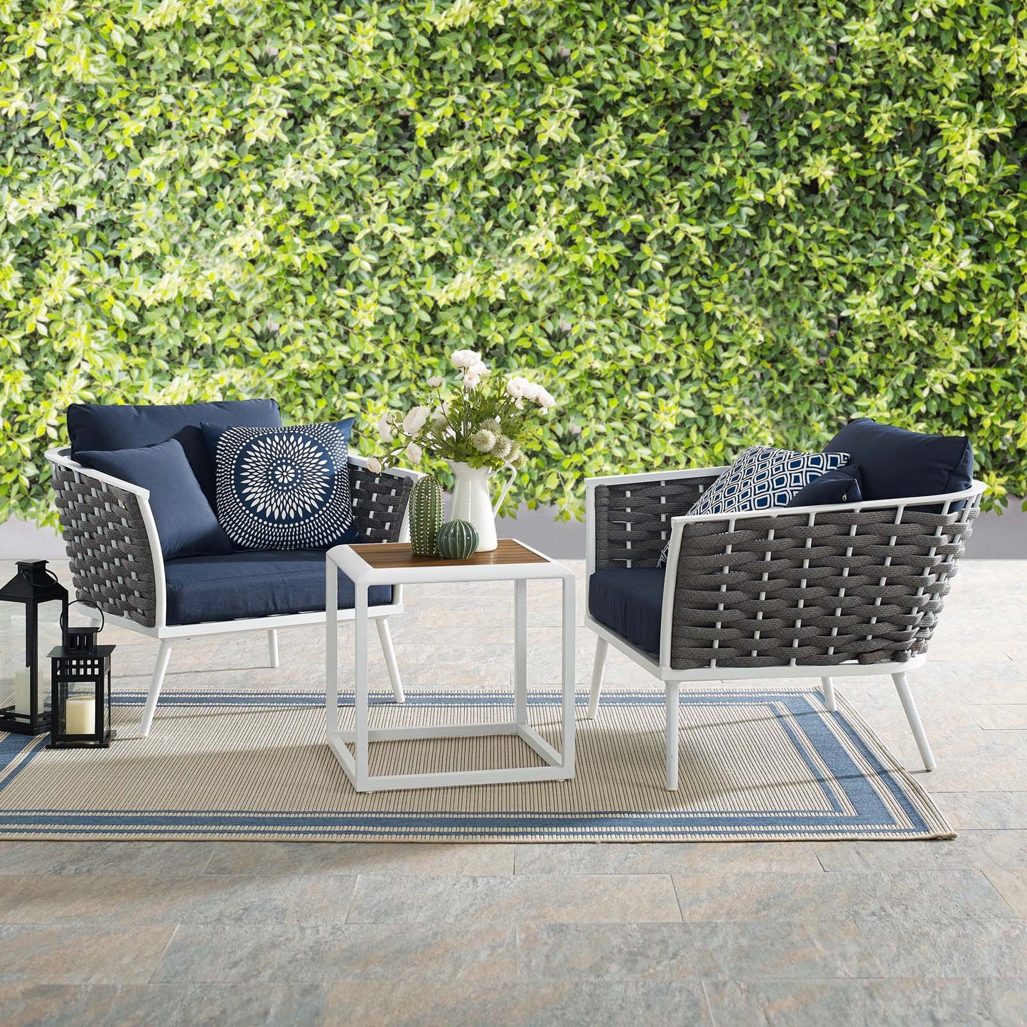 Modway Stance 3 Piece Outdoor Patio Aluminum Sectional Sofa Set - EEI-3163 | Outdoor Sofas, Loveseats & Sectionals | Modishstore - 7