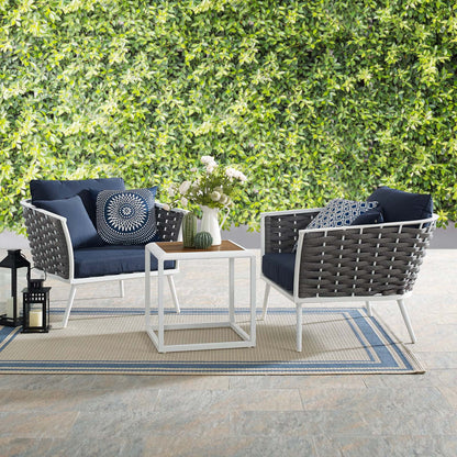 Modway Stance 3 Piece Outdoor Patio Aluminum Sectional Sofa Set - EEI-3163 | Outdoor Sofas, Loveseats & Sectionals | Modishstore - 7