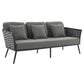 Stance 3 Piece Outdoor Patio Aluminum Sectional Sofa Set By Modway | Outdoor Patio | Modishstore-19