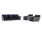 Stance 3 Piece Outdoor Patio Aluminum Sectional Sofa Set By Modway - EEI-3165 | Outdoor Sofas, Loveseats & Sectionals | Modishstore - 7