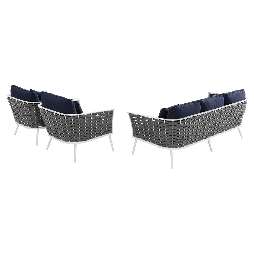 Stance 3 Piece Outdoor Patio Aluminum Sectional Sofa Set By Modway - EEI-3165 | Outdoor Sofas, Loveseats & Sectionals | Modishstore - 8