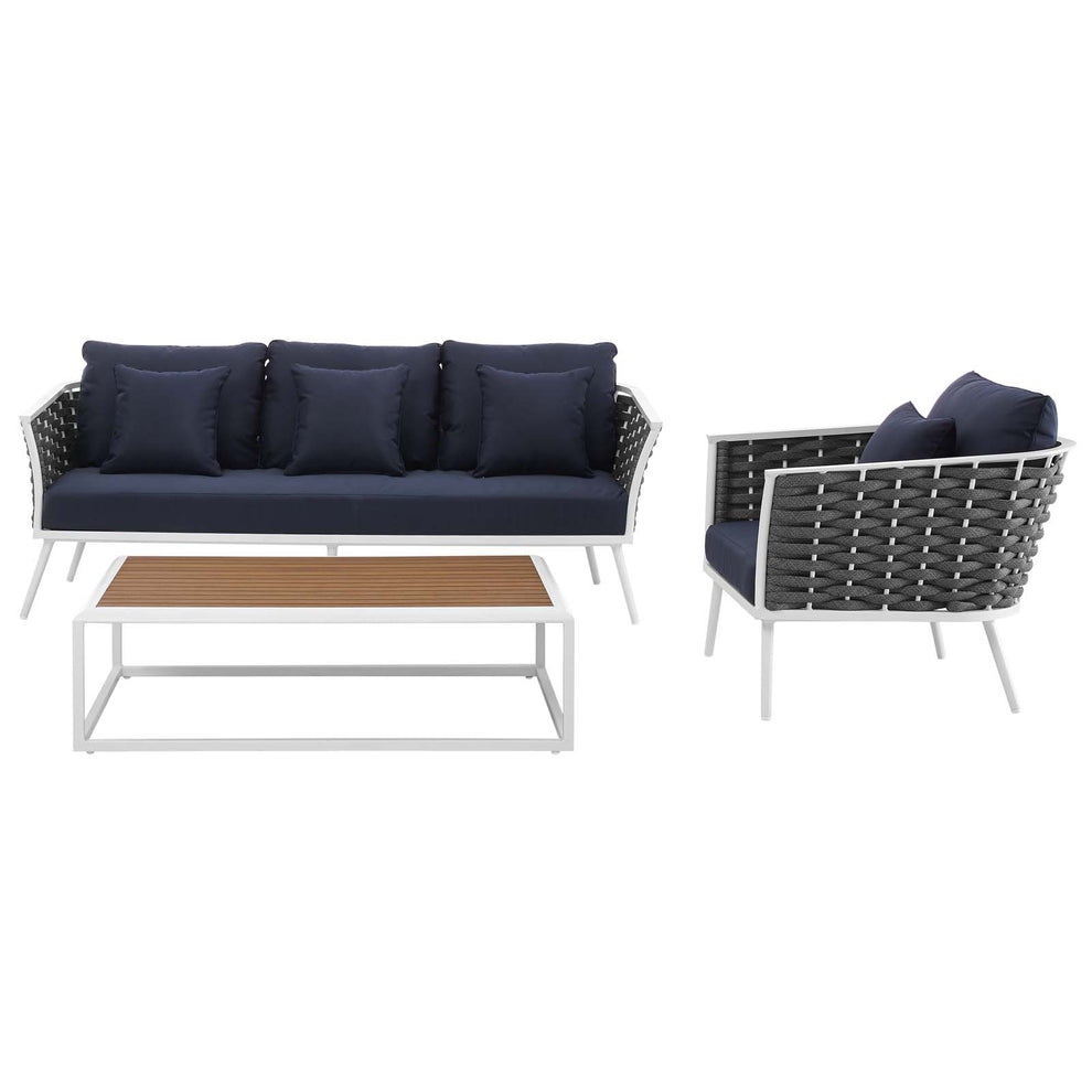 Modway Stance 3 Piece Outdoor Patio Aluminum Sectional Sofa Set - EEI-3166 | Outdoor Sofas, Loveseats & Sectionals | Modishstore - 17