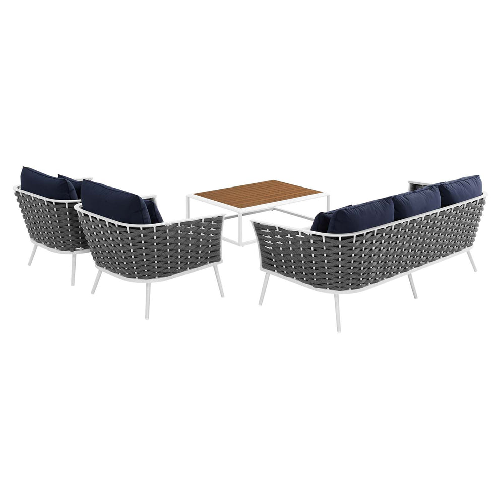 Modway Stance 4 Piece Outdoor Patio Aluminum Sectional Sofa Set - EEI-3167 | Outdoor Sofas, Loveseats & Sectionals | Modishstore - 12