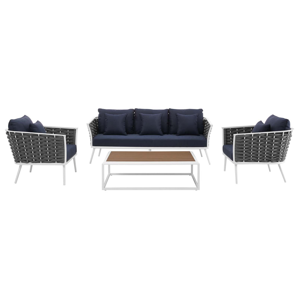 Modway Stance 4 Piece Outdoor Patio Aluminum Sectional Sofa Set - EEI-3167 | Outdoor Sofas, Loveseats & Sectionals | Modishstore - 13
