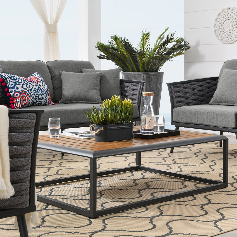 Modway Stance 6 Piece Outdoor Patio Aluminum Sectional Sofa Set - EEI-3168 | Outdoor Sofas, Loveseats & Sectionals | Modishstore - 21