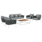 Modway Stance 6 Piece Outdoor Patio Aluminum Sectional Sofa Set - EEI-3168 | Outdoor Sofas, Loveseats & Sectionals | Modishstore - 2