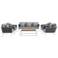 Modway Stance 6 Piece Outdoor Patio Aluminum Sectional Sofa Set | Outdoor Sofas, Loveseats & Sectionals | Modishstore-4
