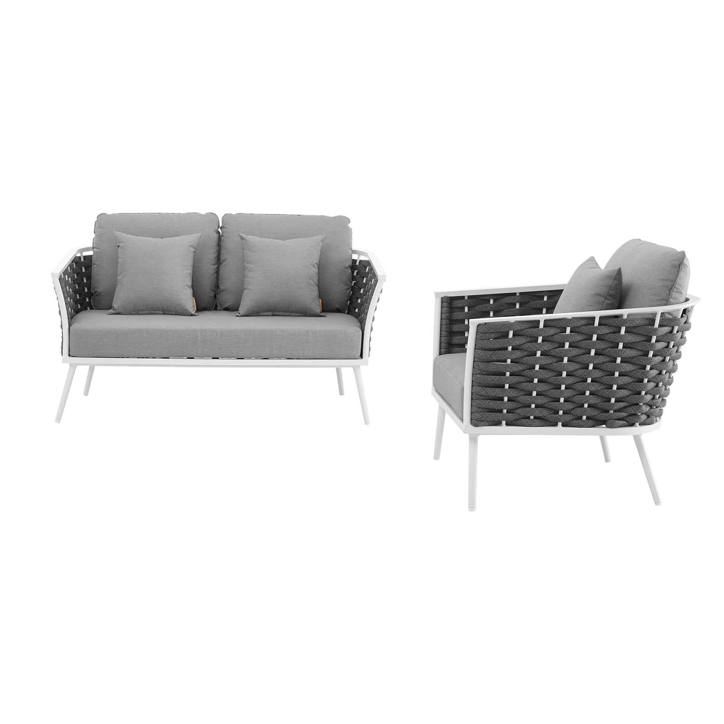 Modway Stance 2 Piece Outdoor Patio Aluminum Sectional Sofa Set - EEI-3169 | Outdoor Sofas, Loveseats & Sectionals | Modishstore - 4