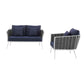 Modway Stance 2 Piece Outdoor Patio Aluminum Sectional Sofa Set - EEI-3169 | Outdoor Sofas, Loveseats & Sectionals | Modishstore - 12