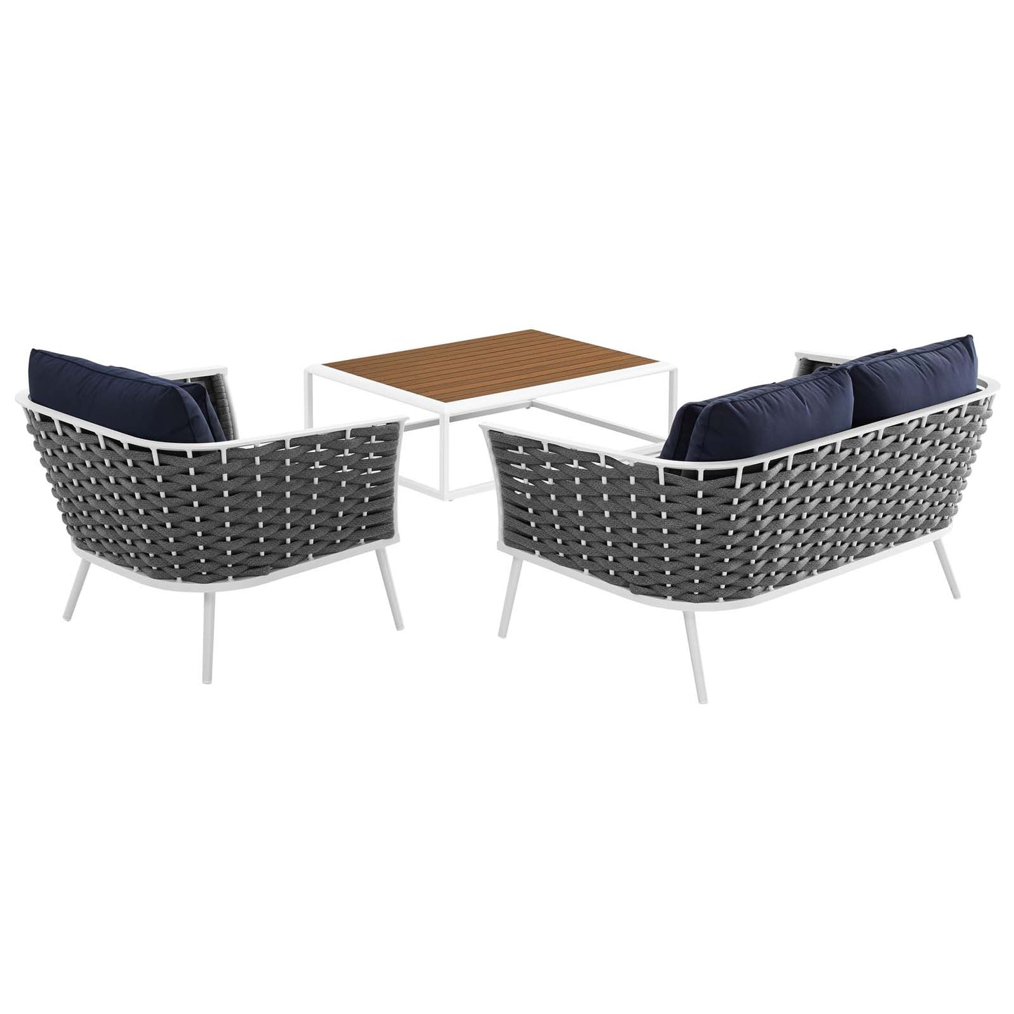 Modway Stance 3 Piece Outdoor Patio Aluminum Sectional Sofa Set - EEI-3171 | Outdoor Sofas, Loveseats & Sectionals | Modishstore - 12