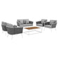 Modway Stance 6 Piece Outdoor Patio Aluminum Sectional Sofa Set - EEI-3173 | Outdoor Sofas, Loveseats & Sectionals | Modishstore - 3