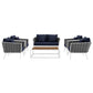Modway Stance 6 Piece Outdoor Patio Aluminum Sectional Sofa Set | Outdoor Sofas, Loveseats & Sectionals | Modishstore-11