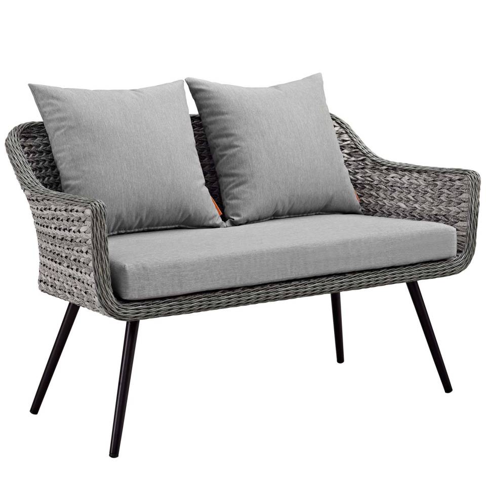 Modway Endeavor 3 Piece Outdoor Patio Wicker Rattan Loveseat and Armchair Set - EEI-3175 | Outdoor Sofas, Loveseats & Sectionals | Modishstore - 5