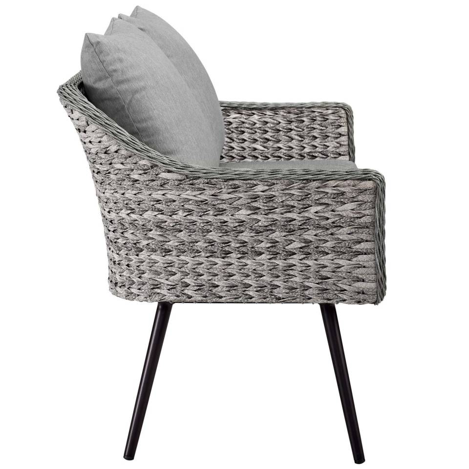 Modway Endeavor 3 Piece Outdoor Patio Wicker Rattan Loveseat and Armchair Set - EEI-3175 | Outdoor Sofas, Loveseats & Sectionals | Modishstore - 6