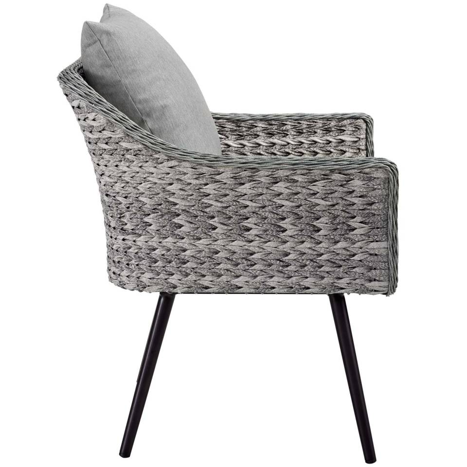 Modway Endeavor 3 Piece Outdoor Patio Wicker Rattan Loveseat and Armchair Set - EEI-3175 | Outdoor Sofas, Loveseats & Sectionals | Modishstore - 8
