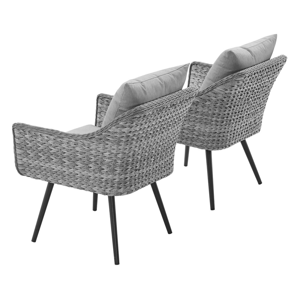 Modway Endeavor Armchair Outdoor Patio Wicker Rattan Set of 2 - EEI-3176 | Outdoor Chairs | Modishstore - 3