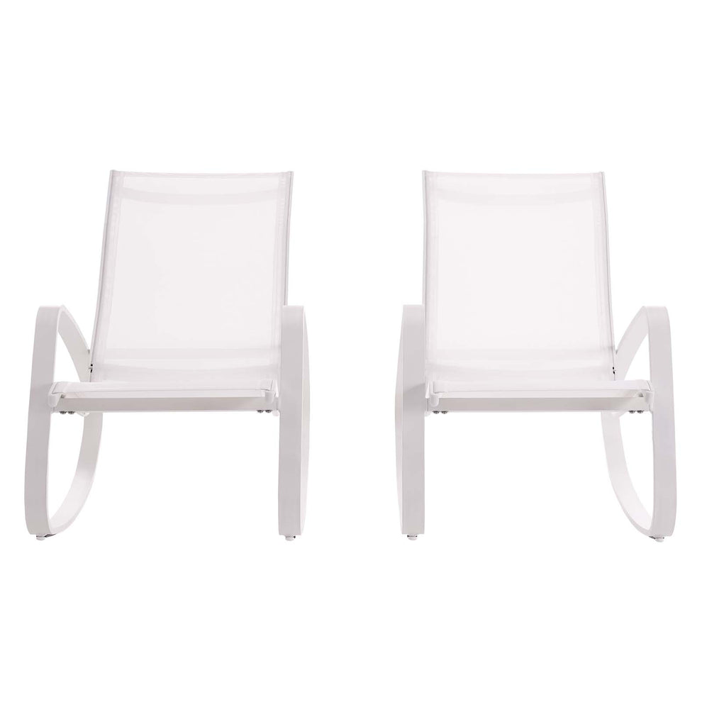 Modway Traveler Rocking Lounge Chair Outdoor Patio Mesh Sling Set of 2 - EEI-3180 | Outdoor Recliners & Lounge Chairs | Modishstore - 17