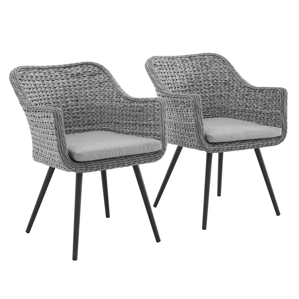 Modway Endeavor Dining Armchair Outdoor Patio Wicker Rattan Set of 2 - EEI-3181 | Outdoor Chairs | Modishstore - 2