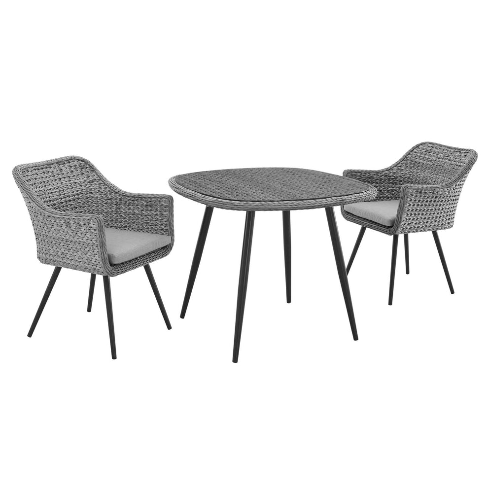 Modway Endeavor 3 Piece Outdoor Patio Wicker Rattan Dining Set - EEI-3182 | Outdoor Dining Sets | Modishstore - 2