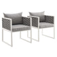 Modway Stance Dining Armchair Outdoor Patio Aluminum Set of 2 | Outdoor Chairs | Modishstore-2