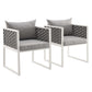 Modway Stance Dining Armchair Outdoor Patio Aluminum Set of 2 - EEI-3183 | Outdoor Chairs | Modishstore - 2